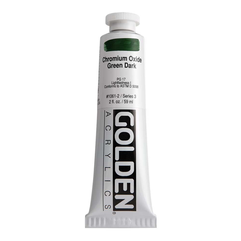 Golden Heavy Body Acrylic Tube 2oz Chrome Oxide Green Dark